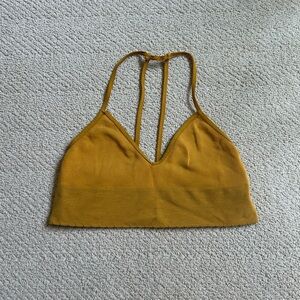 yellow anthropologie bralette